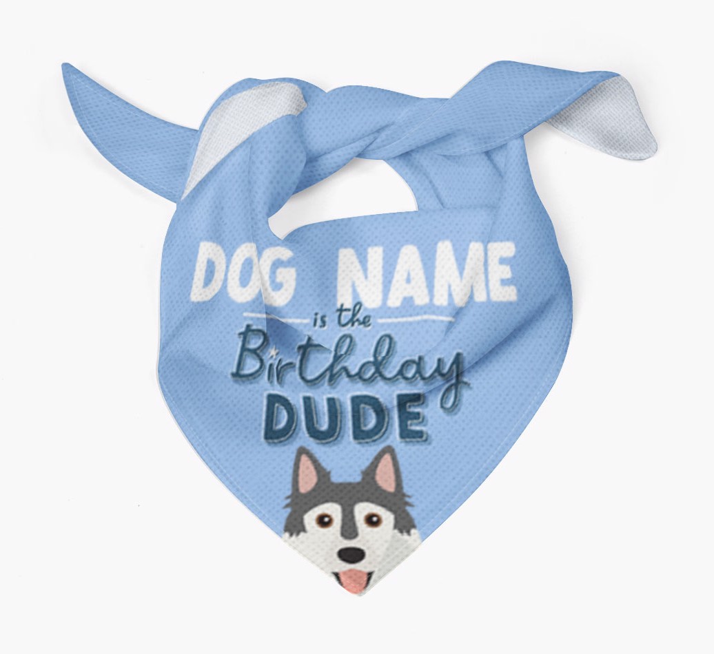 Birthday Dude: Personalized {breedFullName} Bandana