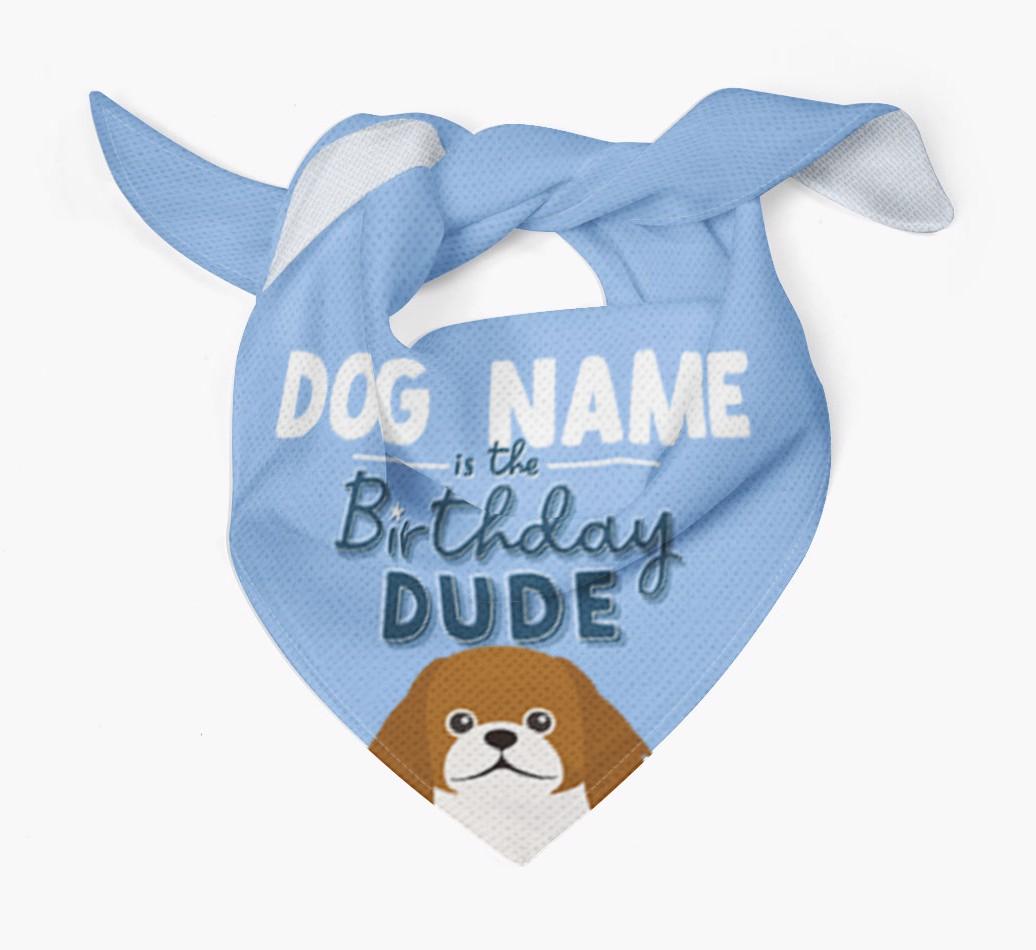Birthday Dude: Personalized {breedFullName} Bandana