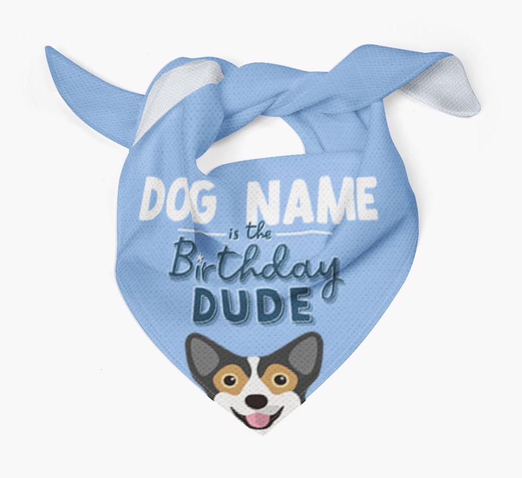 Birthday Dude: Personalized {breedFullName} Bandana