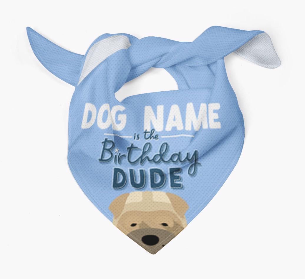 Birthday Dude: Personalized {breedFullName} Bandana