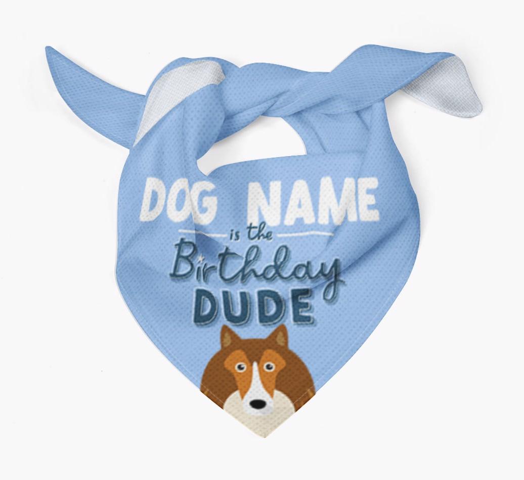 Birthday Dude: Personalized {breedFullName} Bandana
