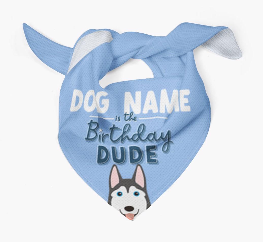 Birthday Dude: Personalized {breedFullName} Bandana
