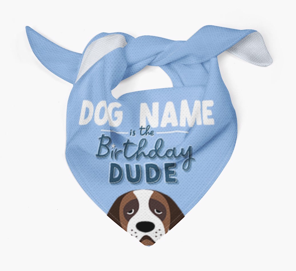 Birthday Dude: Personalized {breedFullName} Bandana