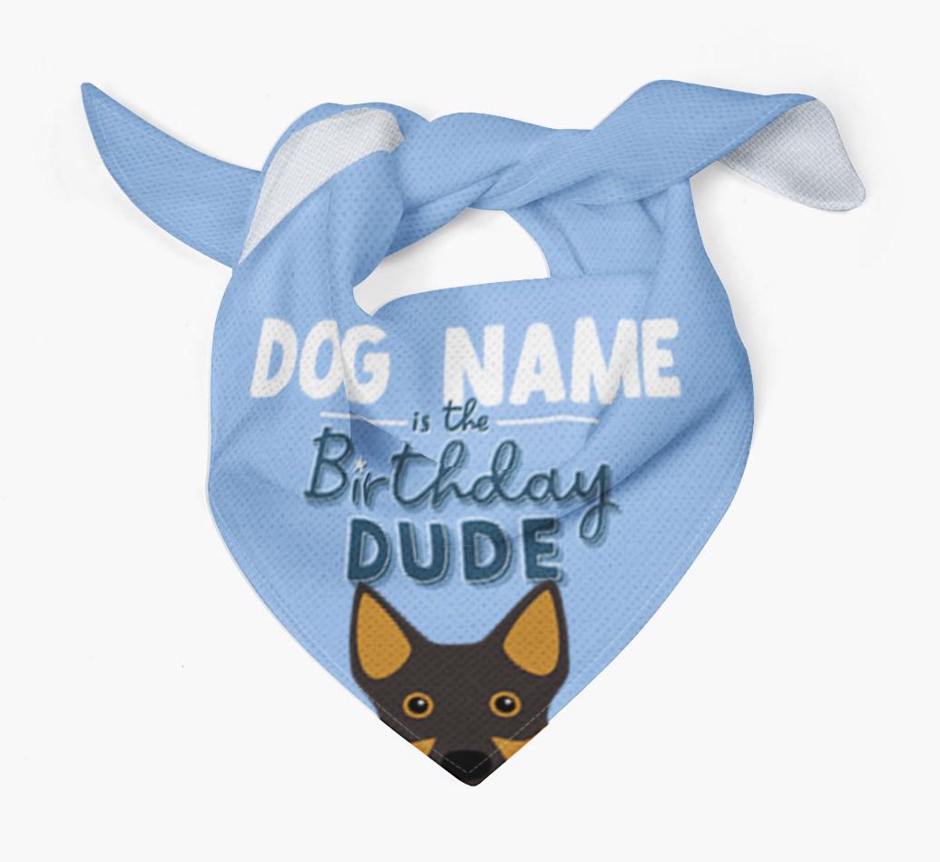 Birthday Dude: Personalized {breedFullName} Bandana