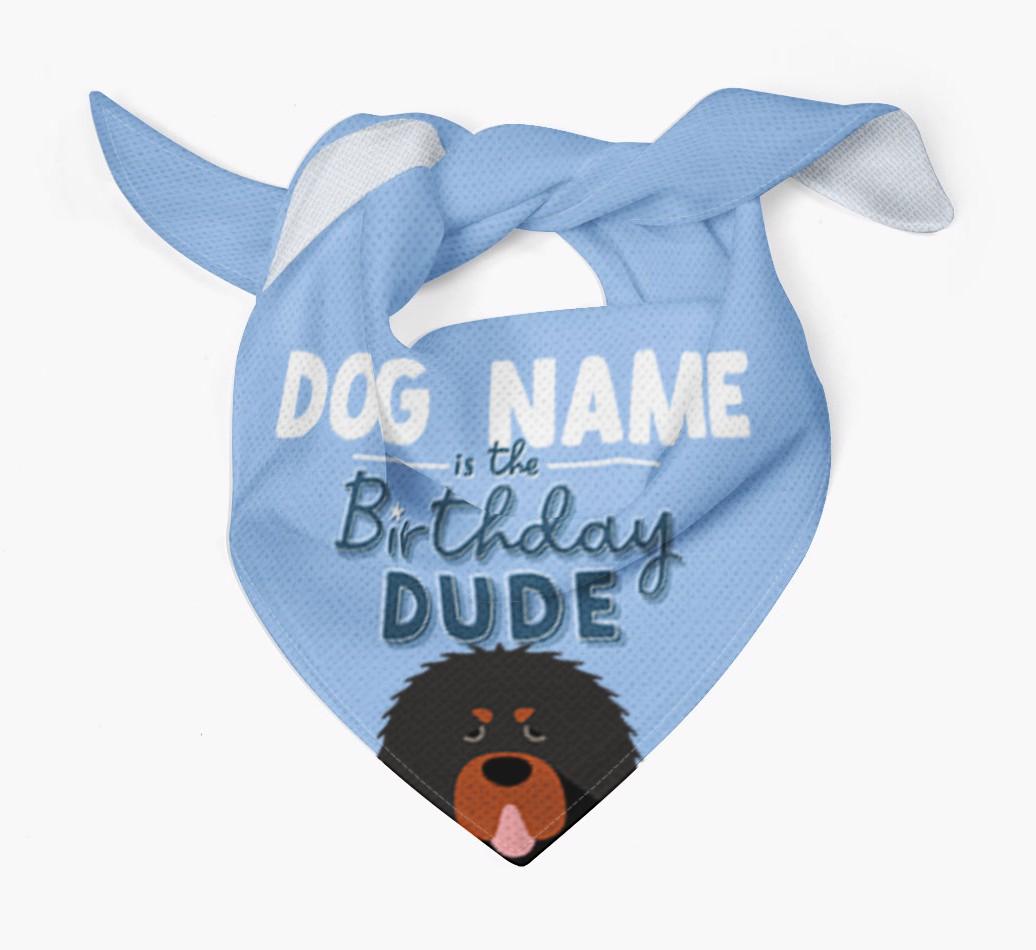 Birthday Dude: Personalized {breedFullName} Bandana