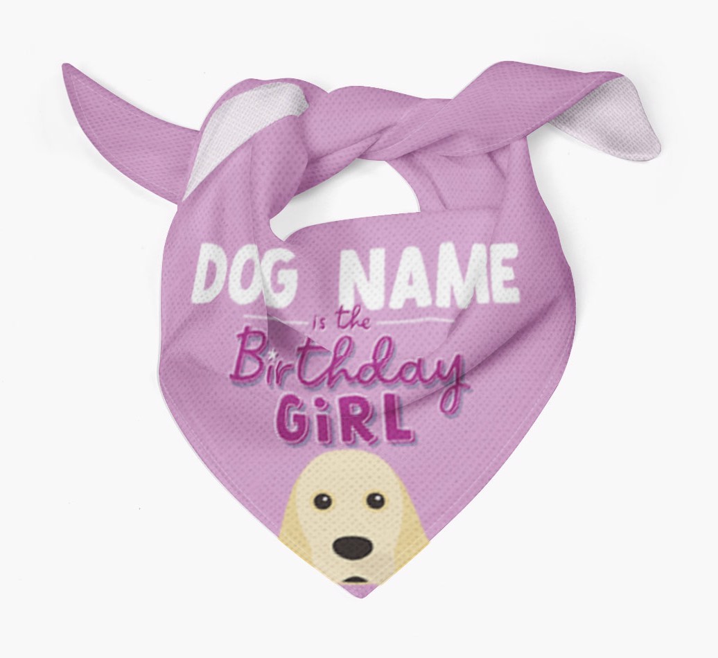 Birthday Girl: Personalised {breedFullName} Bandana