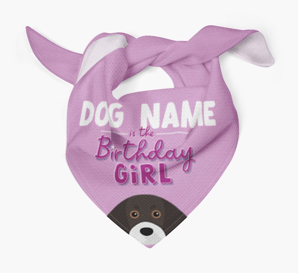 Birthday Girl: Personalised {breedFullName} Bandana