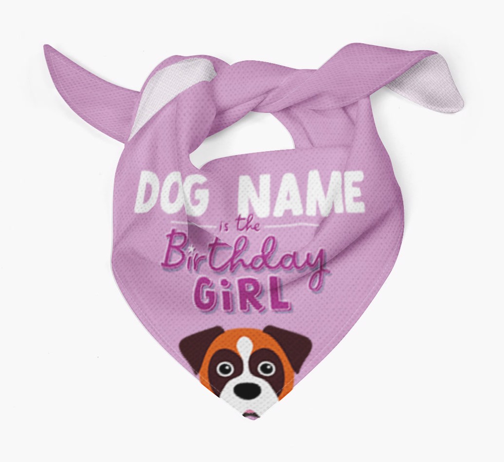 Birthday Girl: Personalised {breedFullName} Bandana