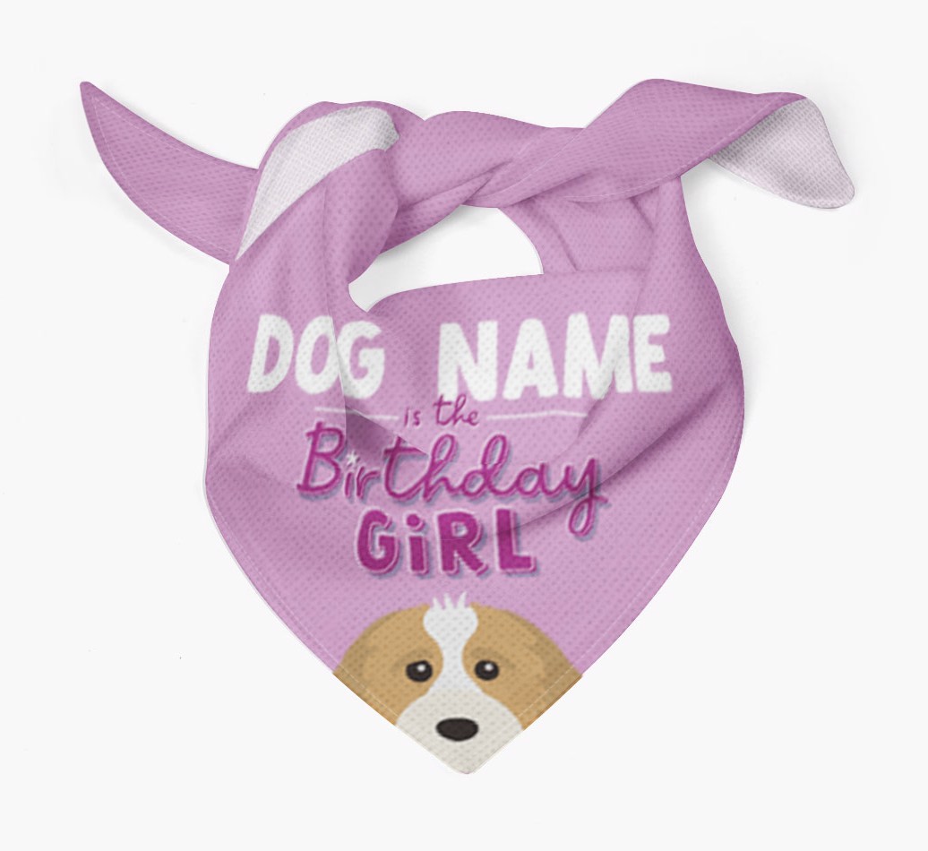 Birthday Girl: Personalised {breedFullName} Bandana
