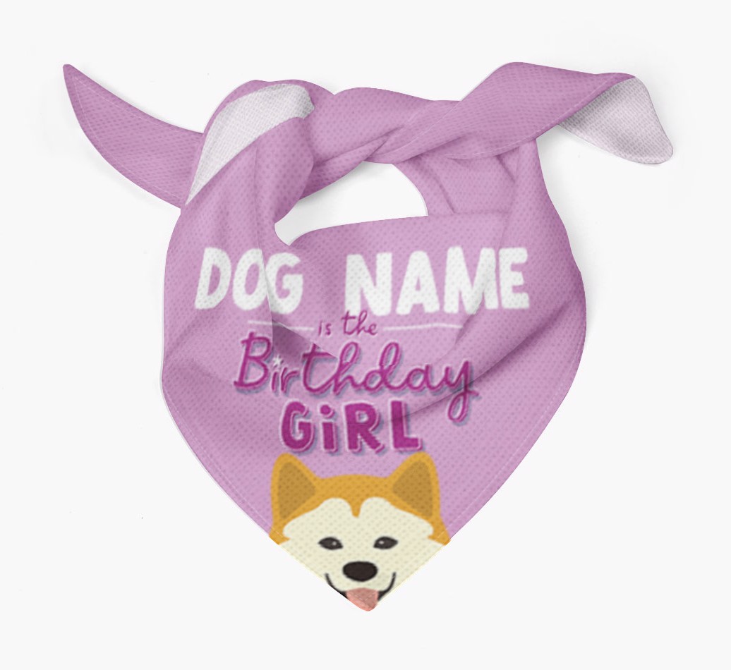 Birthday Girl: Personalised {breedFullName} Bandana