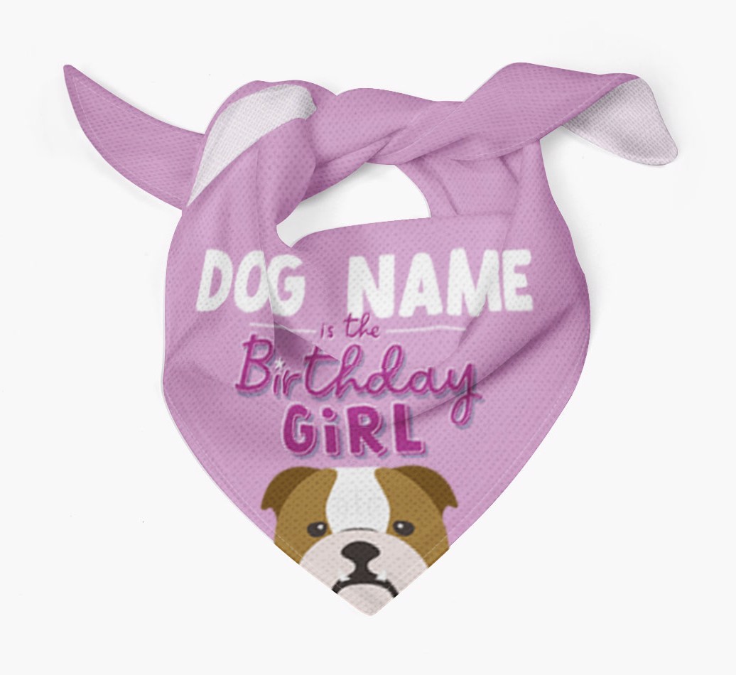 Birthday Girl: Personalised {breedFullName} Bandana