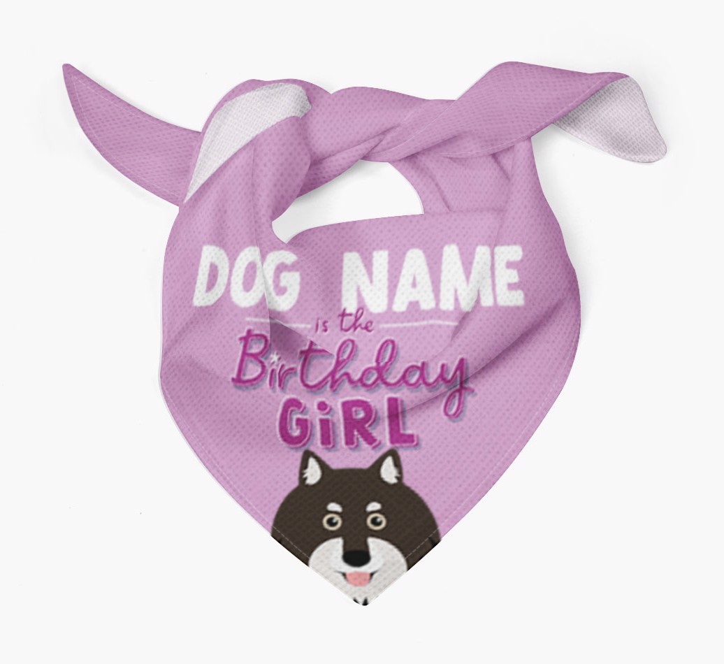 Birthday Girl: Personalised {breedFullName} Bandana