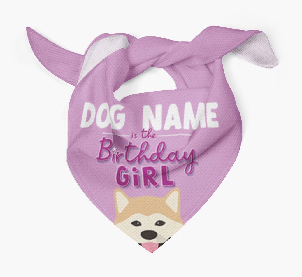 Birthday Girl: Personalised {breedFullName} Bandana