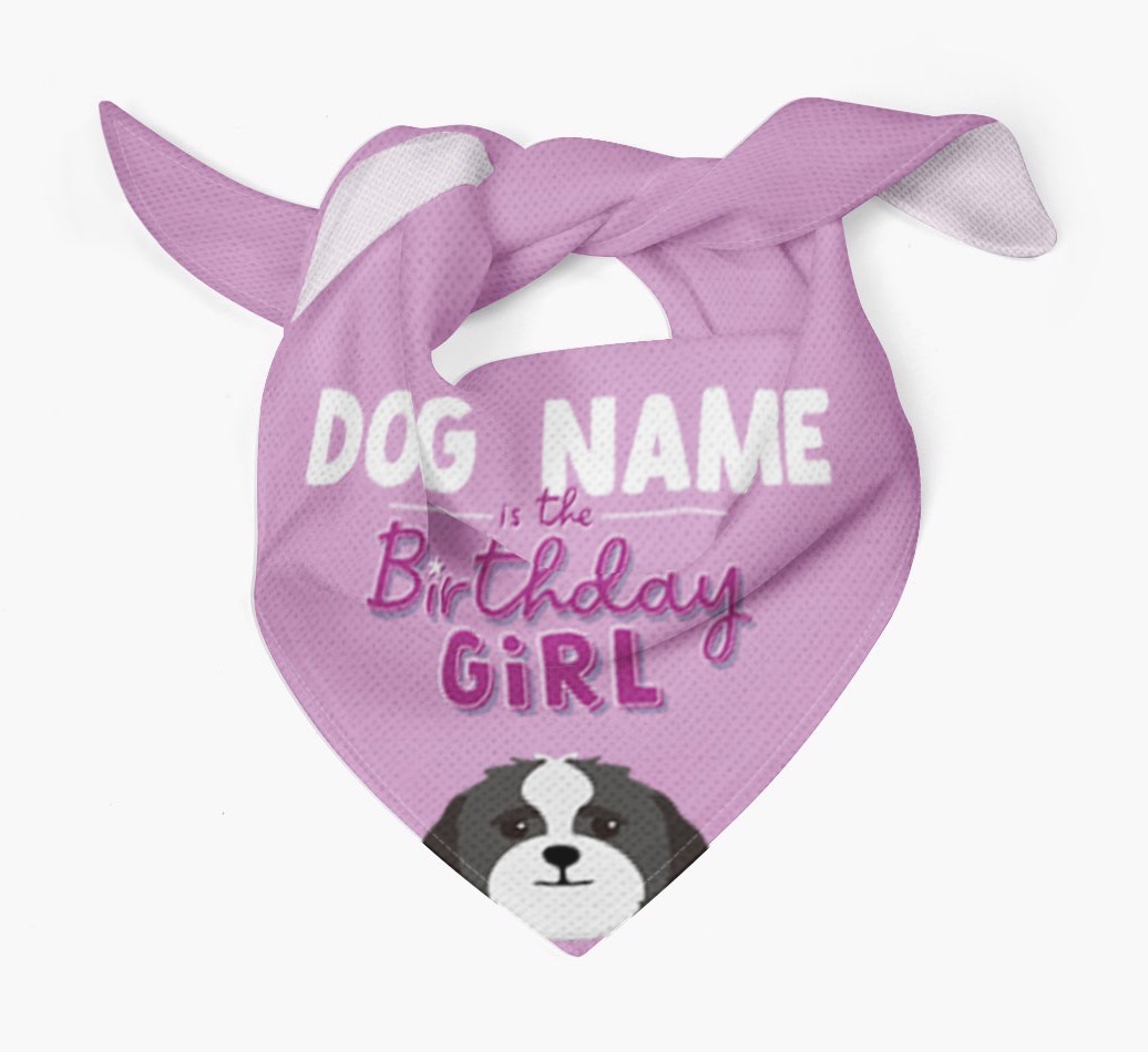 Birthday Girl: Personalised {breedFullName} Bandana