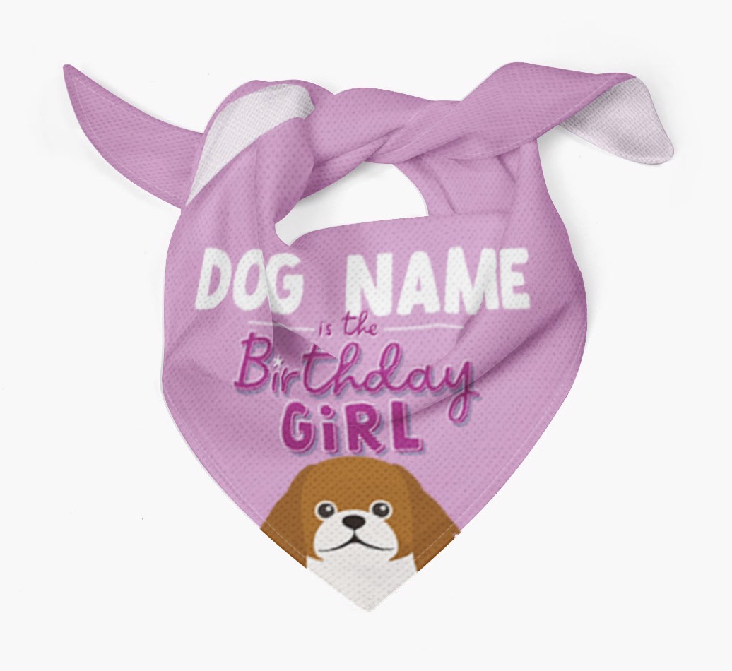 Birthday Girl: Personalised {breedFullName} Bandana