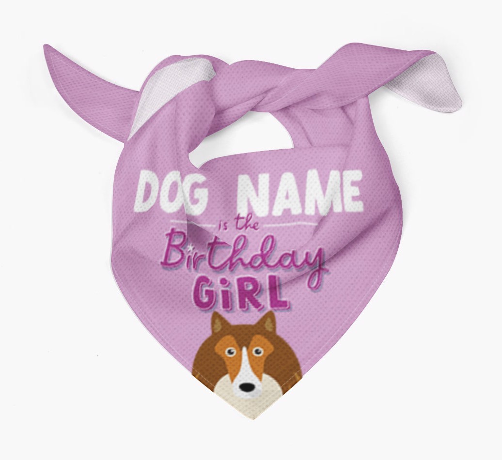 Birthday Girl: Personalised {breedFullName} Bandana