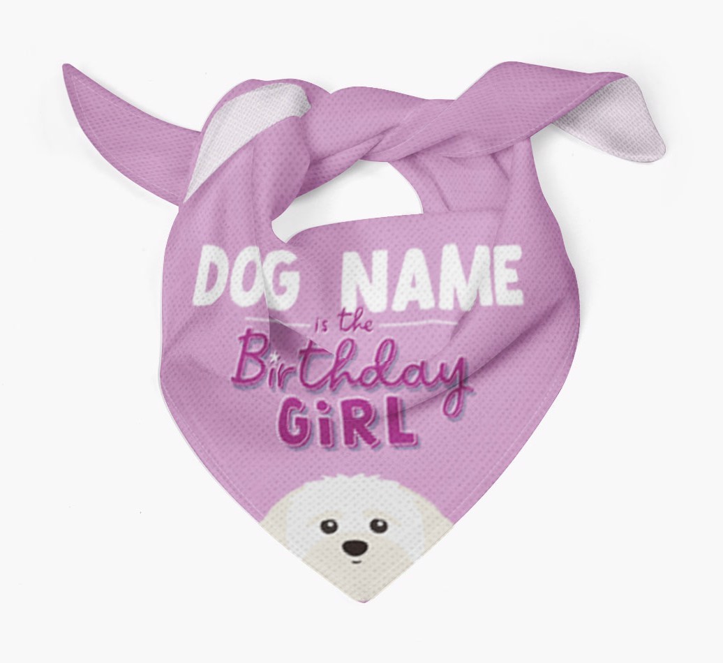Birthday Girl: Personalised {breedFullName} Bandana