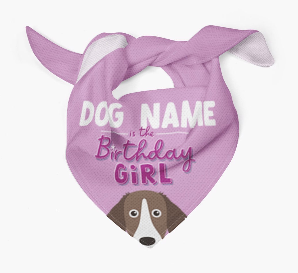 Birthday Girl: Personalised {breedFullName} Bandana