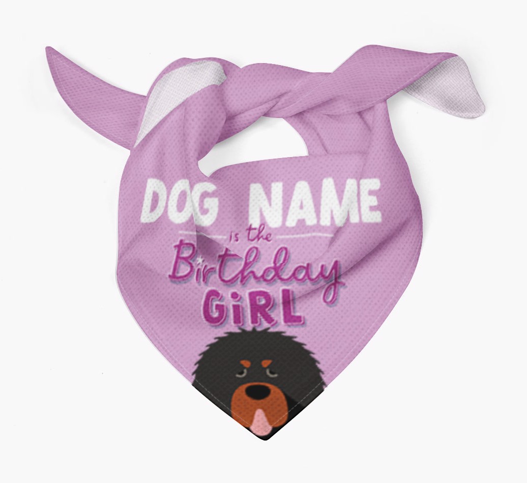 Birthday Girl: Personalised {breedFullName} Bandana