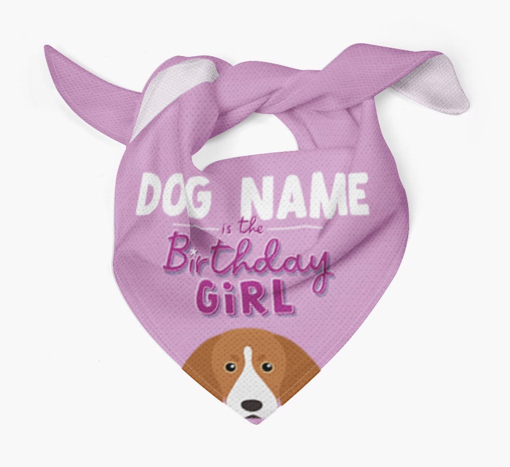 Birthday Girl: Personalised {breedFullName} Bandana