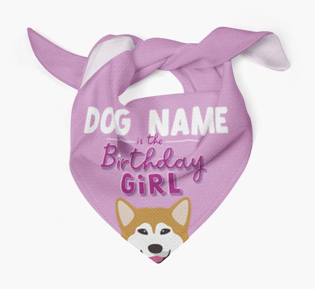 Birthday Girl: Personalized {breedFullName} Bandana