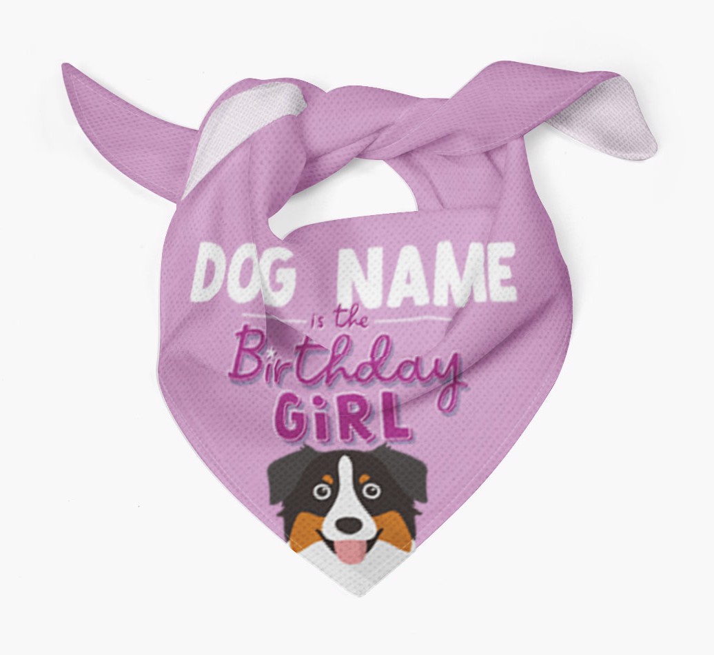 Birthday Girl: Personalized {breedFullName} Bandana