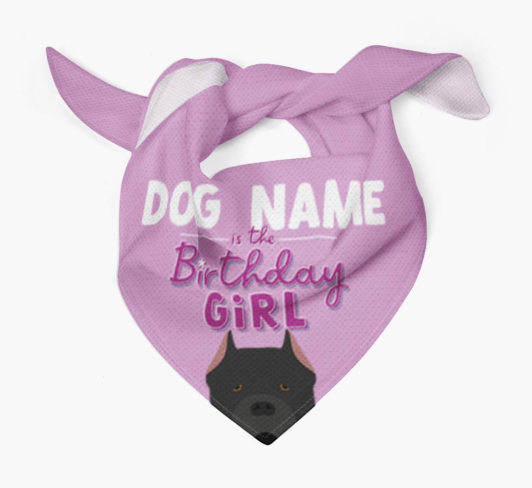 Birthday Girl: Personalized {breedFullName} Bandana
