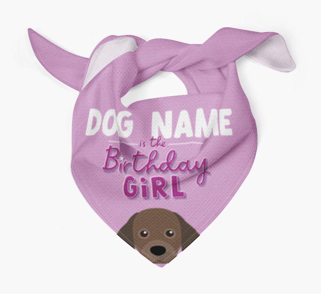 Birthday Girl: Personalized {breedFullName} Bandana