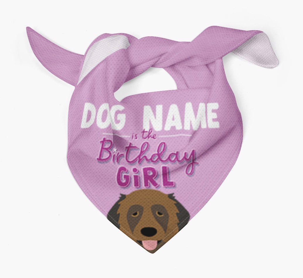 Birthday Girl: Personalized {breedFullName} Bandana