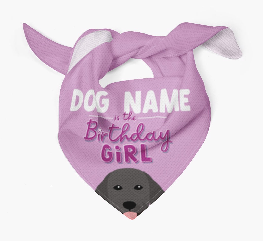 Birthday Girl: Personalized {breedFullName} Bandana