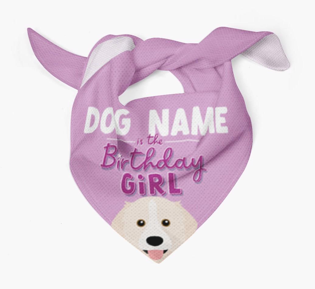 Birthday Girl: Personalized {breedFullName} Bandana