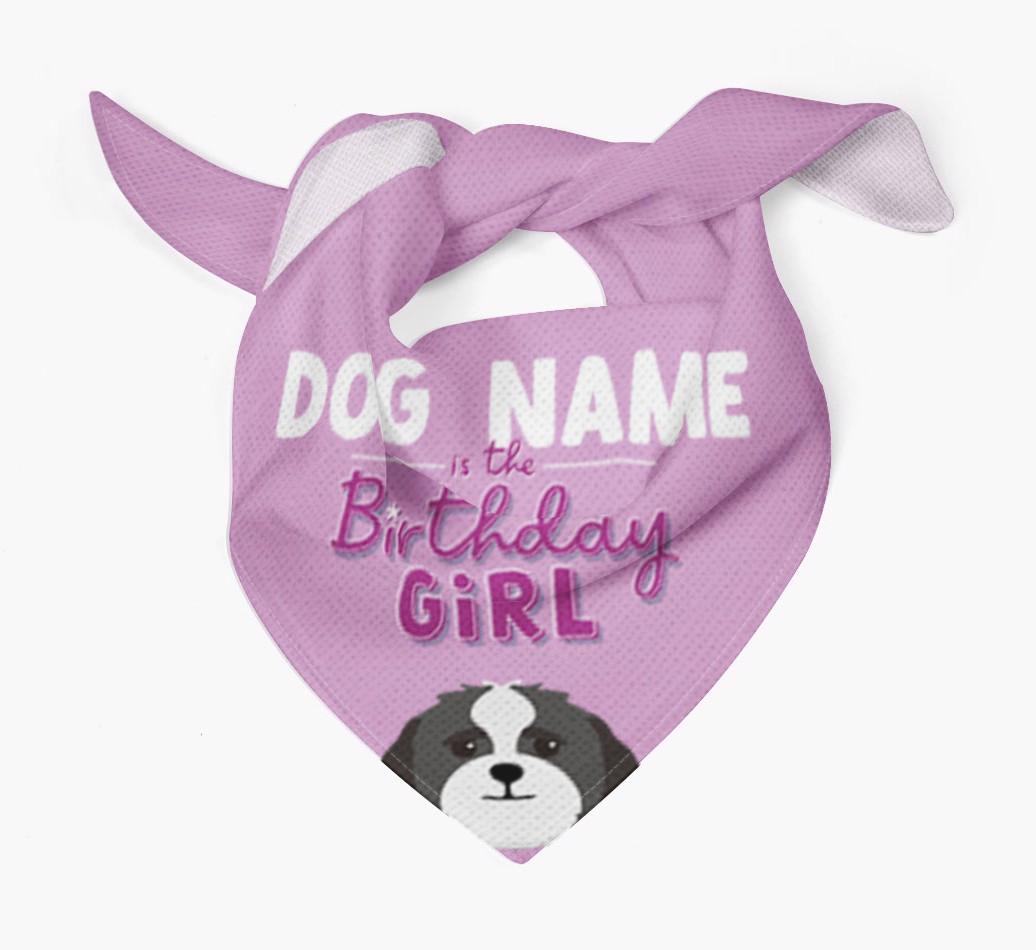 Birthday Girl: Personalized {breedFullName} Bandana