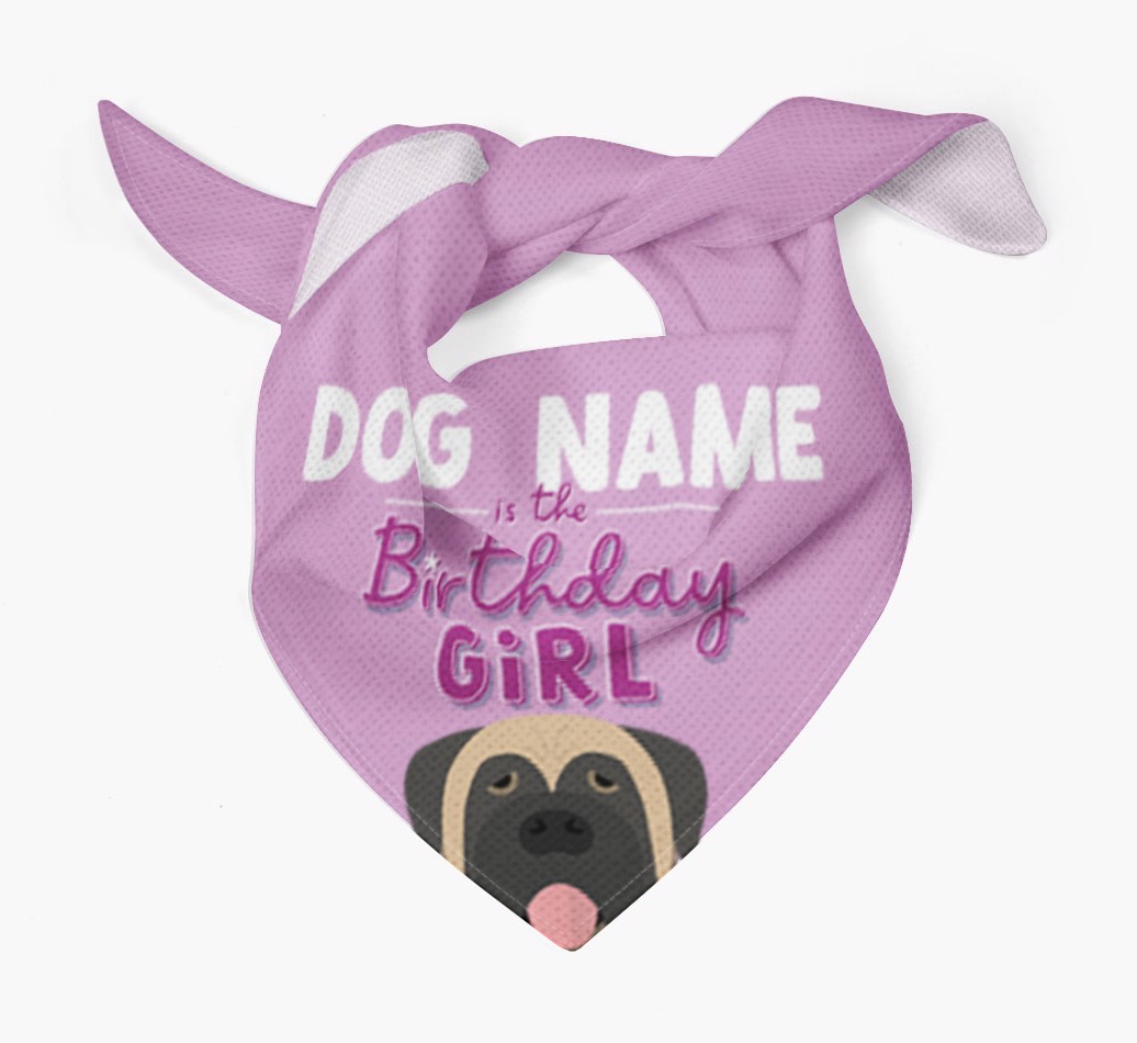 Birthday Girl: Personalized {breedFullName} Bandana