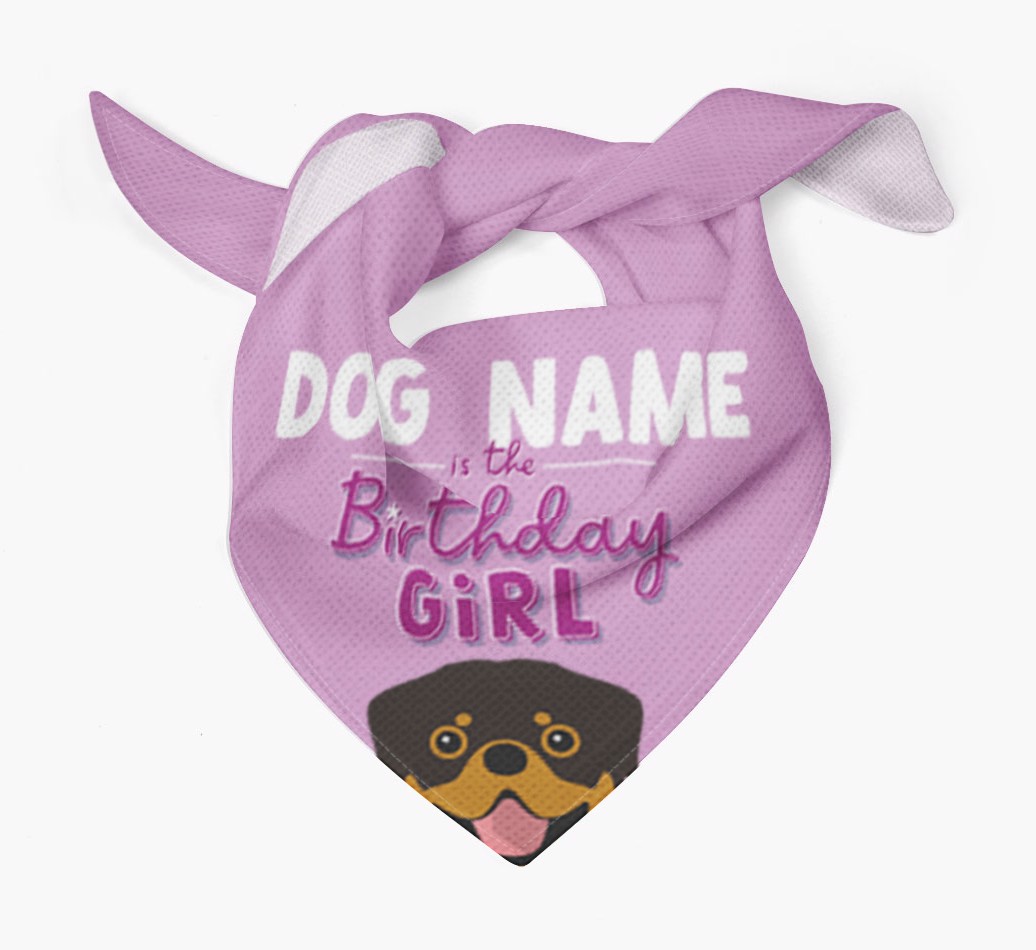 Birthday Girl: Personalized {breedFullName} Bandana