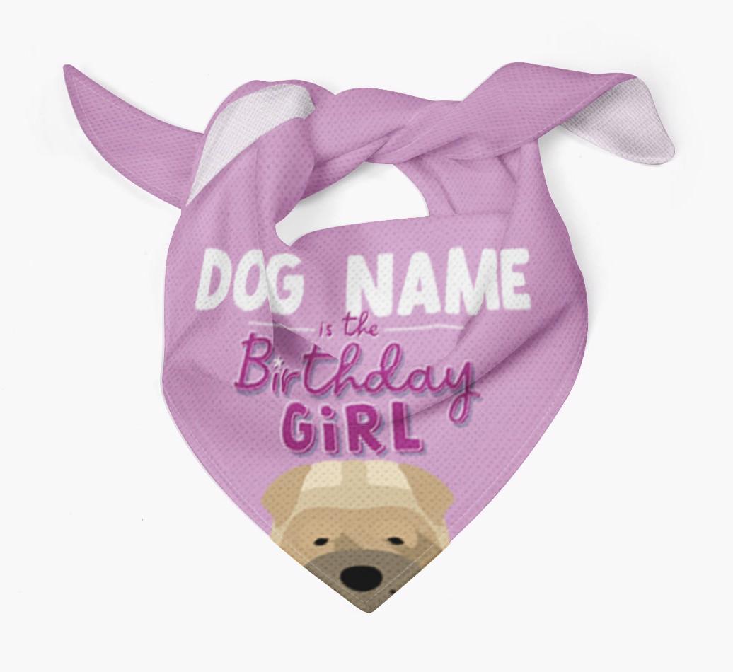 Birthday Girl: Personalized {breedFullName} Bandana