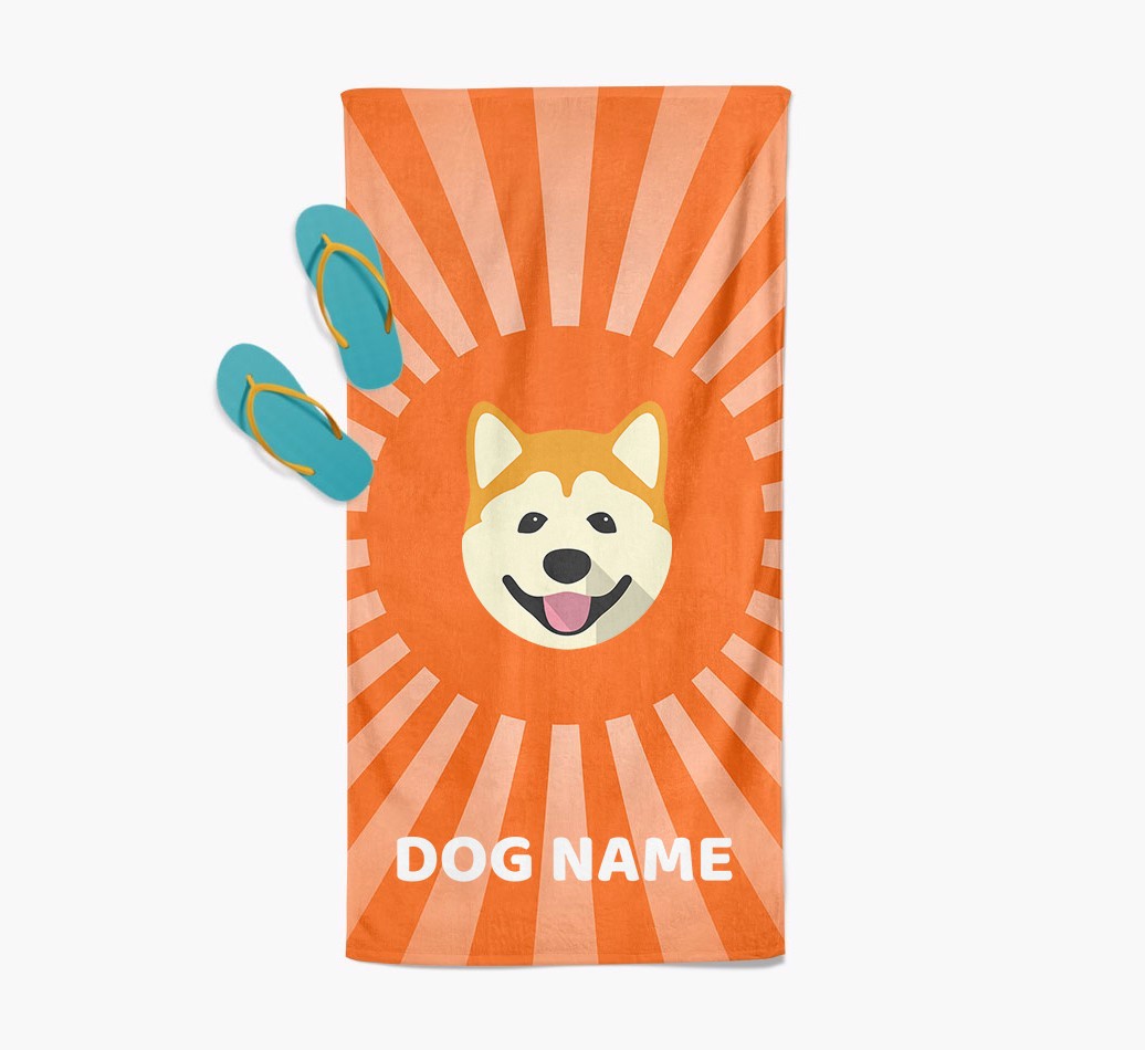 Personalised Pool Towel with {breedFullName} Icon