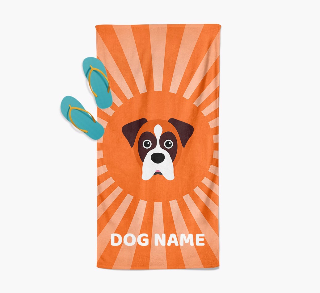 Personalised Pool Towel with {breedFullName} Icon