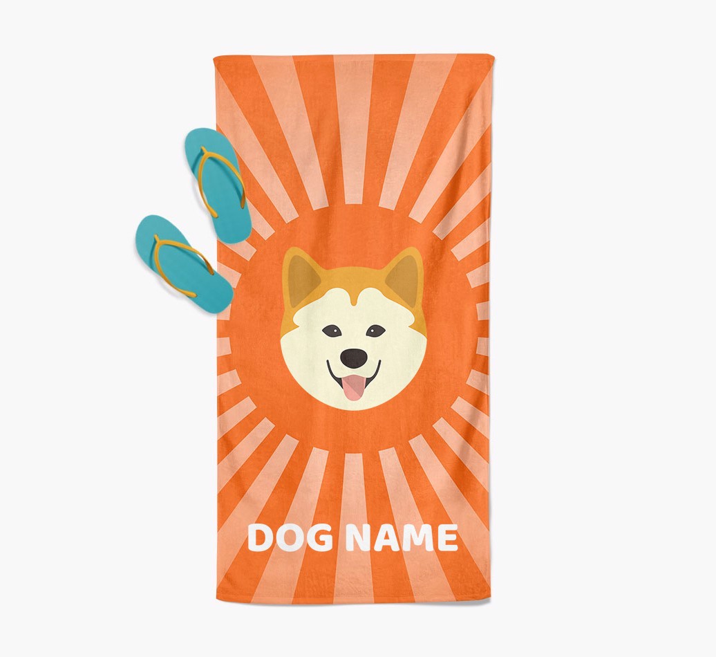Personalised Pool Towel with {breedFullName} Icon