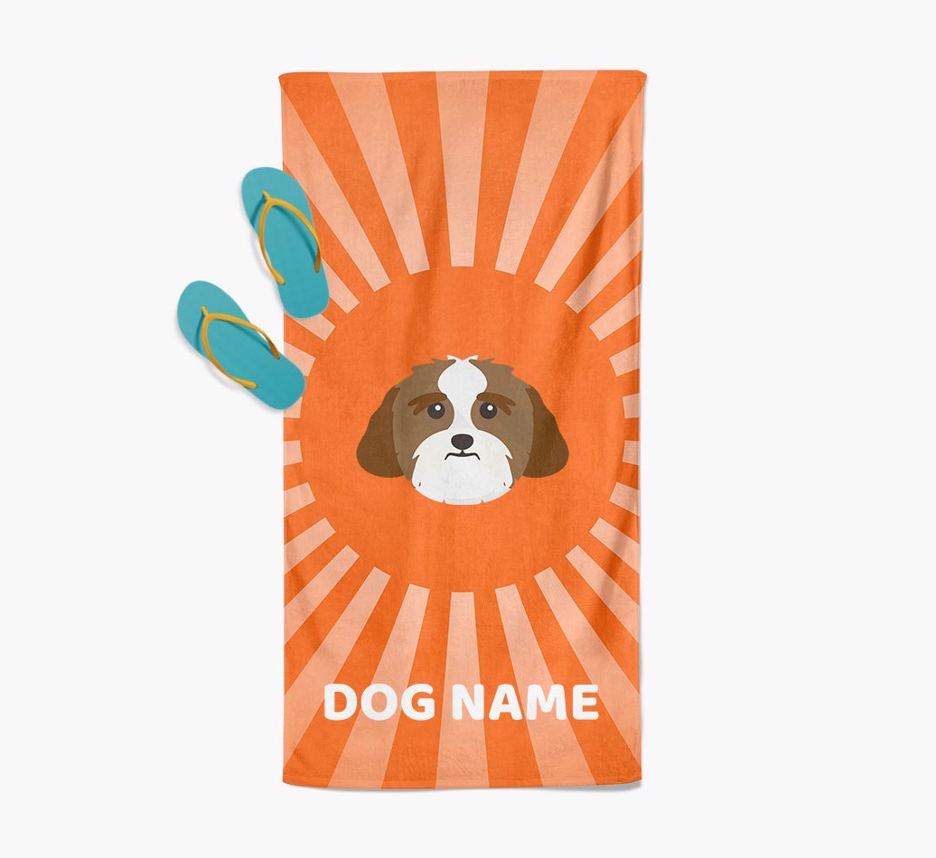Personalised Pool Towel with {breedFullName} Icon