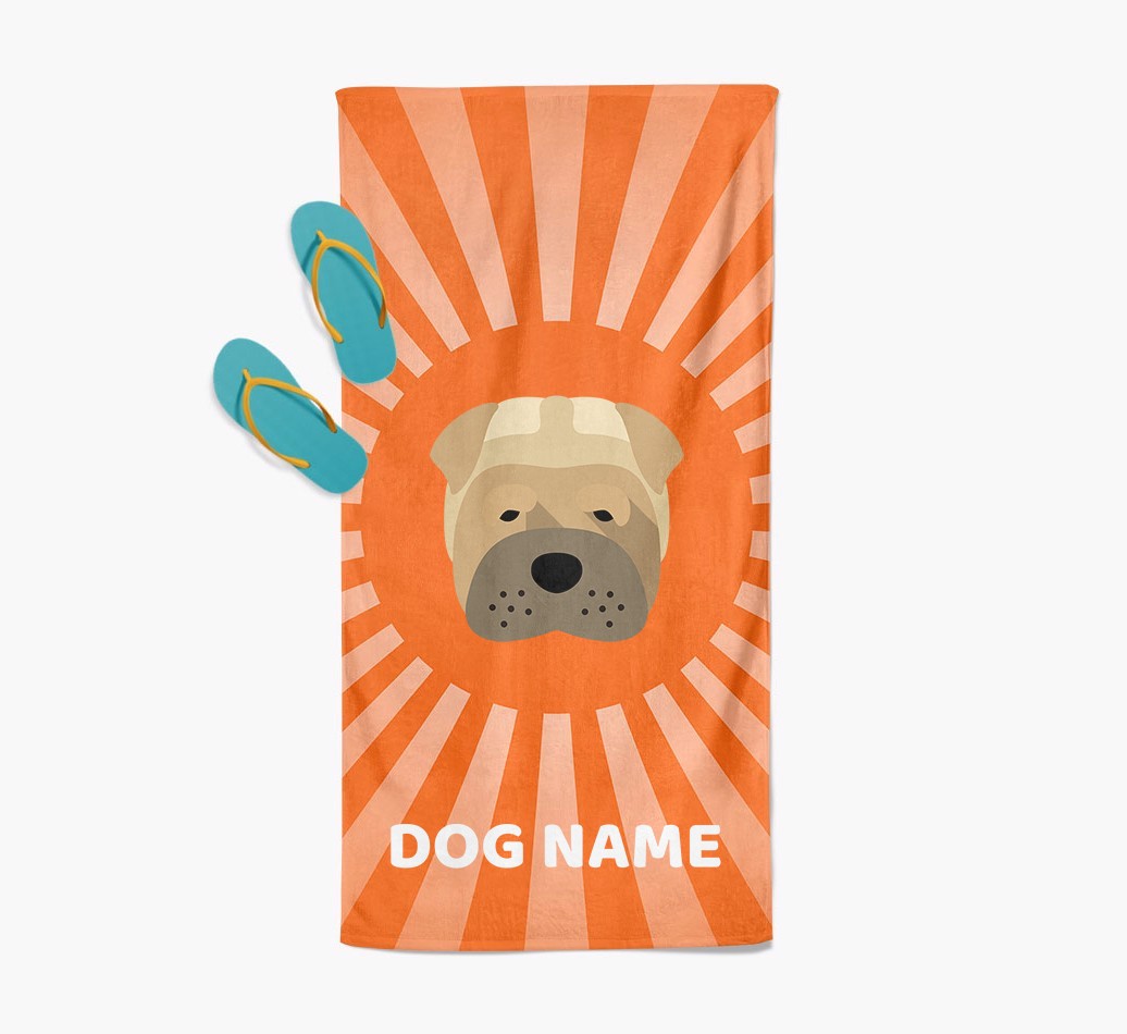 Personalised Pool Towel with {breedFullName} Icon