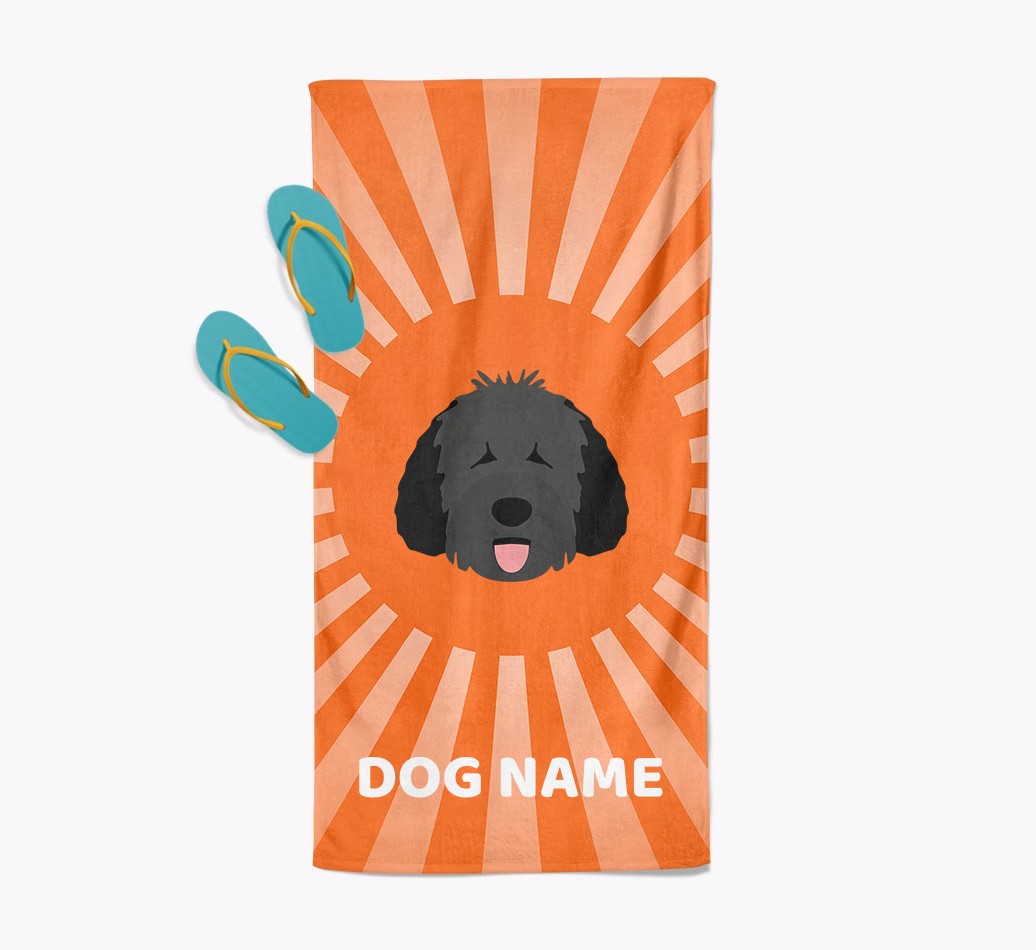 Personalised Pool Towel with {breedFullName} Icon