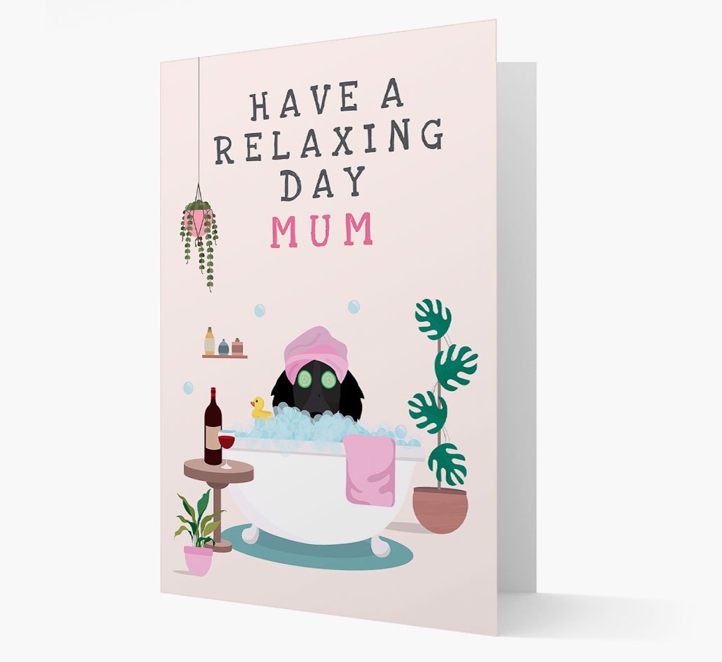 Relaxing Day: Personalised Card with {breedFullName} Icon