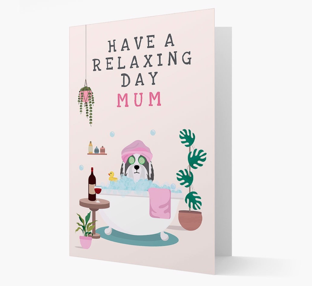 Relaxing Day: Personalised Card with {breedFullName} Icon