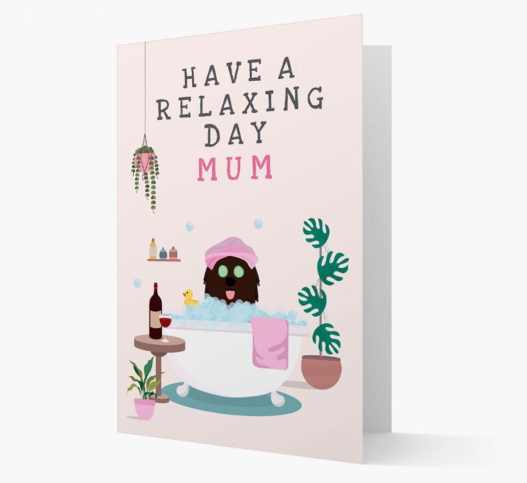 Relaxing Day: Personalised Card with {breedFullName} Icon