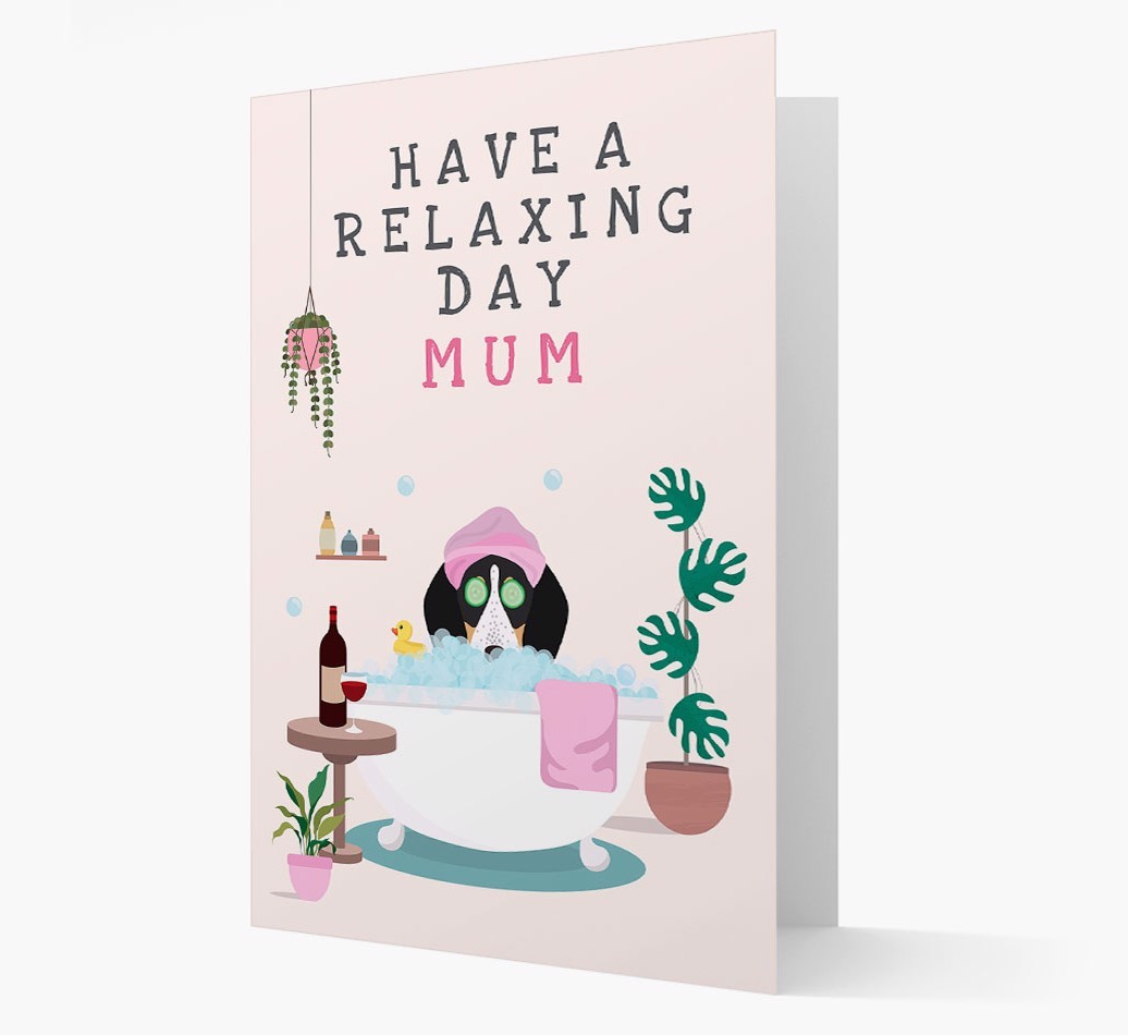 Relaxing Day: Personalised Card with {breedFullName} Icon