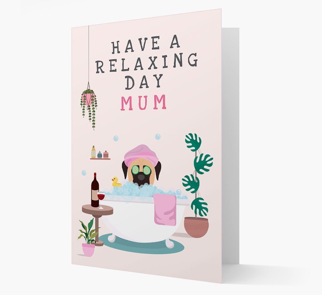 Relaxing Day: Personalised Card with {breedFullName} Icon