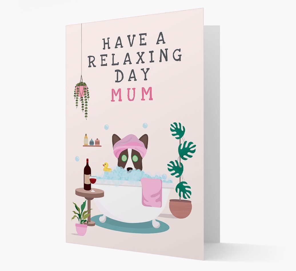 Relaxing Day: Personalised Card with {breedFullName} Icon
