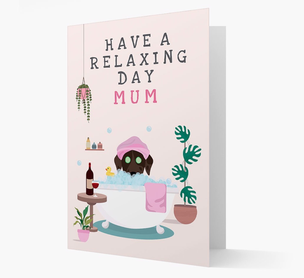 Relaxing Day: Personalised Card with {breedFullName} Icon
