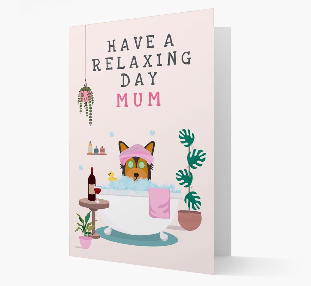 Relaxing Day: Personalised Card with {breedFullName} Icon