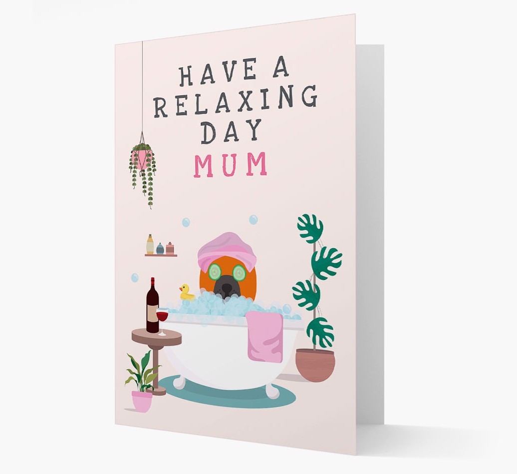 Relaxing Day: Personalised Card with {breedFullName} Icon